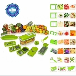 Tərəvəzlər və meyvələr üçün çoxfunksiyalı doğrayıcı HMSD_ND85, 35x10 sm, yaşıl