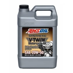 Масло моторное синтетическое Amsoil Synthetic V-Twin Motorcycle Oil 20W-50, 3.78 л MCV1G