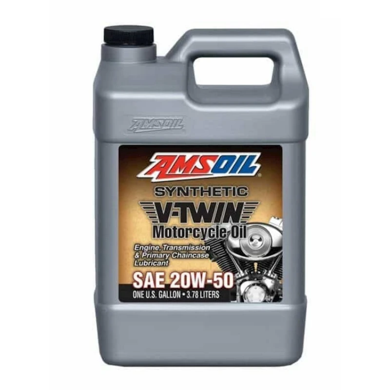 Масло моторное синтетическое Amsoil Synthetic V-Twin Motorcycle Oil 20W-50, 3.78 л MCV1G