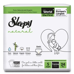 Трусики-подгузники Sleepy Natural 5 Junior, 11-18 кг, 24 шт