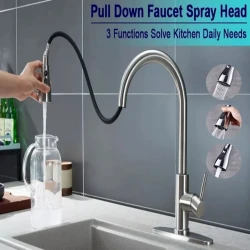 Аэратор для кухонного смесителя Faucet Nozzle 035, 3 режима, черный Аэратор для кухонного смесителя Faucet Nozzle 035, 3 режима, черный