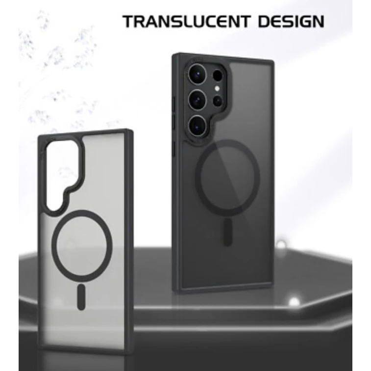 Чехол MagSafe для Samsung Galaxy S24 Ultra серый