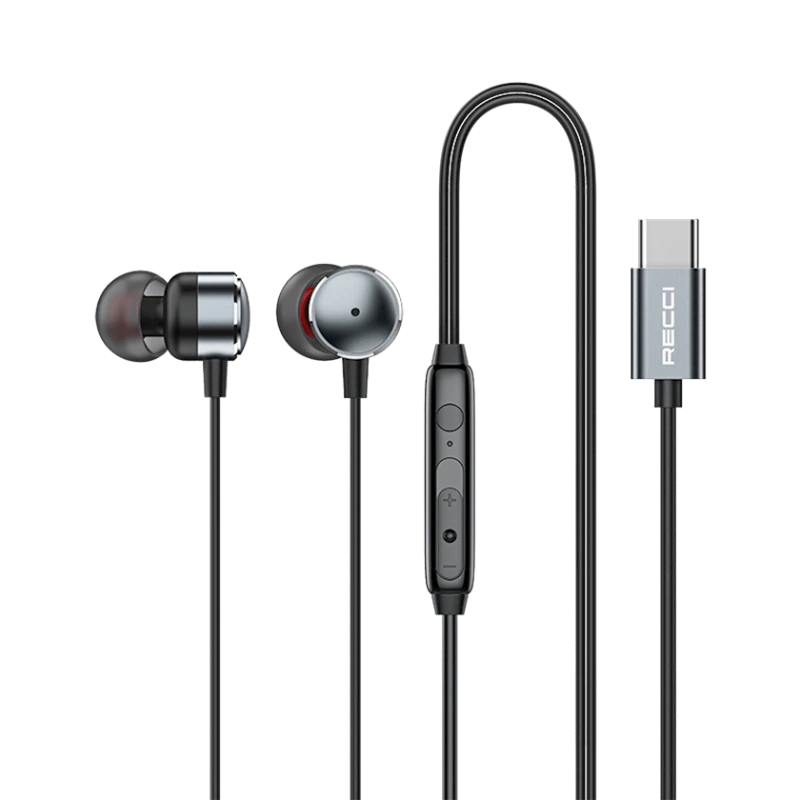 Проводные наушники Recci REP-L38 Gray