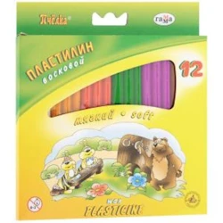 Пластилин Гамма Пчелка, 12 цветов