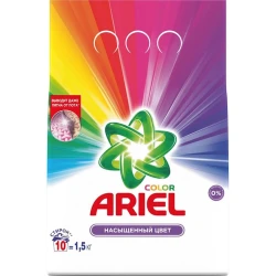 Стиральный порошок Ariel Color, для цветного белья, автомат, без отдушки, 1.5 кг, 10 стирок