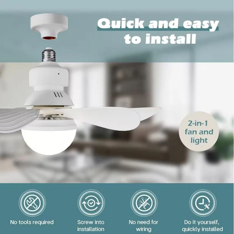 Потолочный вентилятор-лампочка light_01, 30W Потолочный вентилятор-лампочка light_01, 30W