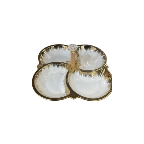 Менажница MagiDeal SE104, белая/золотистая