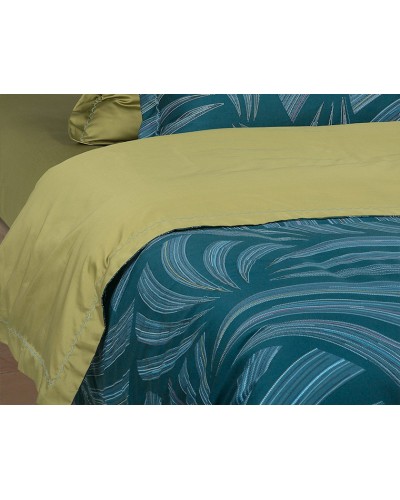 Yataq dəsti Артпостель Морган, yorğan üzü 180x215 sm, mələfə 220x240 sm, yastıq üzü 50x70/70x70 sm, ikinəfərlik, mako-satin, yaşıl