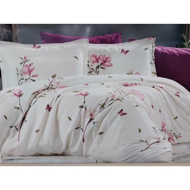 Комплект постельного белья MiraNova SF-408, двуспальный, хлопок, разноцветный, простыня 240x260 см, пододеяльник 200x220 см, наволочки 50x70 см (2 шт)