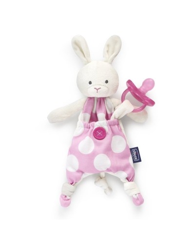 Əmzik tutucu ilə yumşaq dəsmal Chicco Pocket Friend, çəhrayı