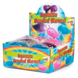 Игрушка-антистресс HGL Squeeze Beaded Narwal, В ассортименте Игрушка-антистресс HGL Squeeze Beaded Narwal, В ассортименте