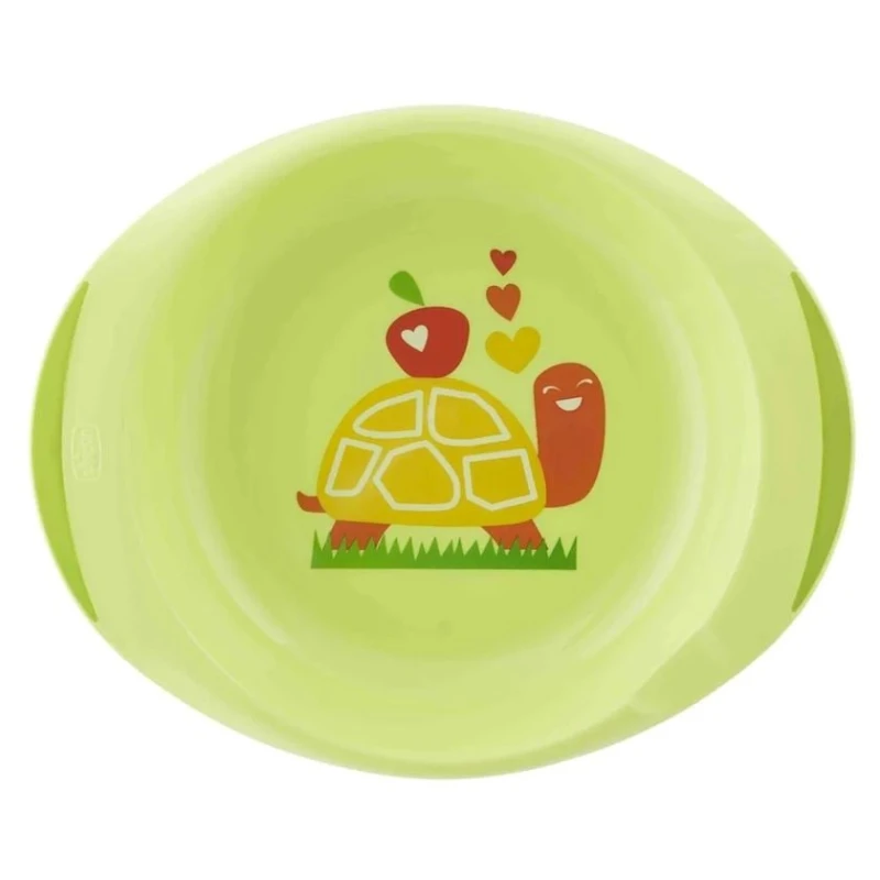 Набор тарелок Chicco, 2 шт, пластик, 12+ мес, зеленый