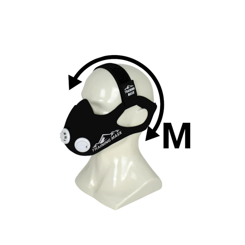 Тренировочная маска High Quality 1033, пластик/полиэстер, черный, M Тренировочная маска High Quality 1033, пластик/полиэстер, черный, M