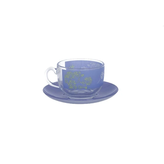 Чайный набор Luminarc Lm P6877 Purple Cup&Sau 220 мл, стекло, синий