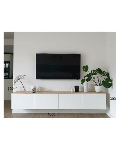 TV üçün tumba Letta,30x25x160 sm,LDSP,ağ
