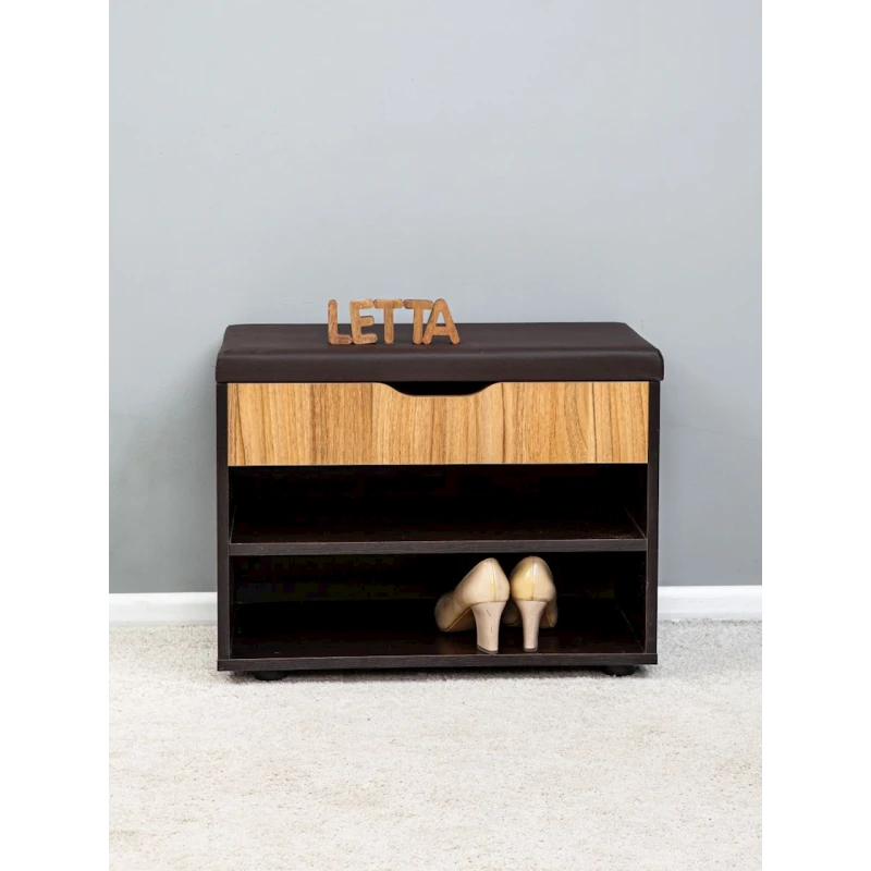 Тумба для обуви Letta, 47х31х61.5 см, ЛДСП, коричневая