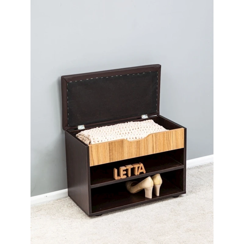 Тумба для обуви Letta, 47х31х61.5 см, ЛДСП, коричневая