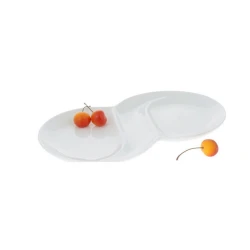 Менажница Wilmax WL-992488A, 31.8x18x2.5 см, фарфор, 2 секции, белый