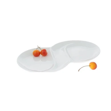 Менажница Wilmax WL-992488A, 31.8x18x2.5 см, фарфор, 2 секции, белый