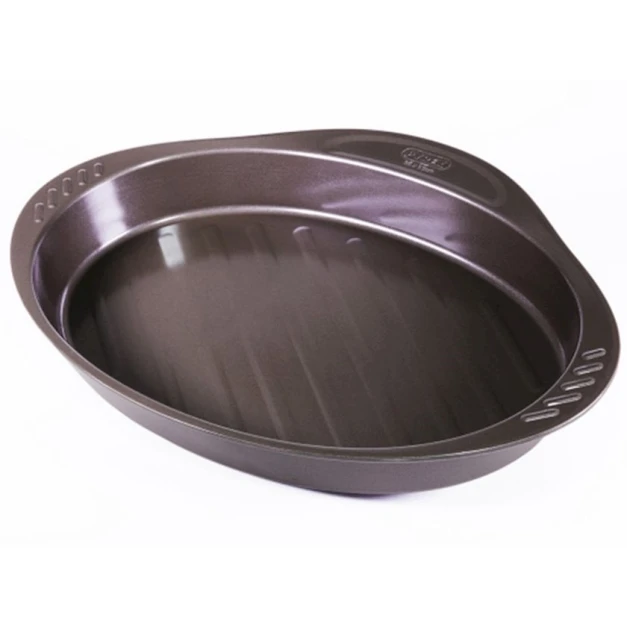 Противень Pyrex Asimetria, 35x23 см, овал, сталь/антипригарное, серый Противень Pyrex Asimetria, 35x23 см, овал, сталь/антипригарное, серый