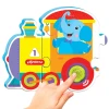 Музыкальные пазлы Азбукварик Умный Паровозик, 3+ года, 10 элементов