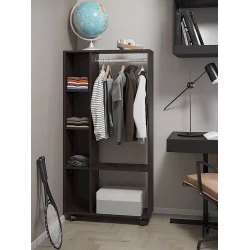 Вешалка с полками, ЛДСП, венге, 147x25x75 см Вешалка с полками, ЛДСП, венге, 147x25x75 см