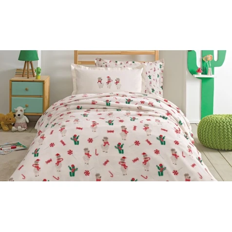 Комплект детского постельного белья Yataş Alpaca, одеяло 150x220 см, простыня 100x200 см, наволочка 50x70 см, односпальный, хлопок/полиэстер, Ekru Комплект детского постельного белья Yataş Alpaca, одеяло 150x220 см, простыня 100x200 см, наволочка 50x70 см, односпальный, хлопок/полиэстер, Ekru