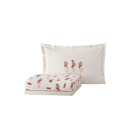 Комплект детского постельного белья Yataş Alpaca, одеяло 150x220 см, простыня 100x200 см, наволочка 50x70 см, односпальный, хлопок/полиэстер, Ekru Комплект детского постельного белья Yataş Alpaca, одеяло 150x220 см, простыня 100x200 см, наволочка 50x70 см, односпальный, хлопок/полиэстер, Ekru