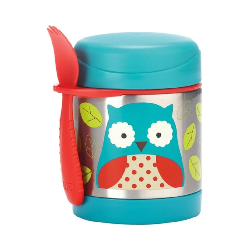 Пищевой термос Skip Hop Совушка, нержавеющая сталь, разноцветный, 325 мл Пищевой термос Skip Hop Совушка, нержавеющая сталь, разноцветный, 325 мл