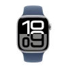 Ağıllı saat Apple Watch Series 10 GPS 46mm Silver Aluminium Case with Denim Sport Band - S/M