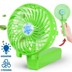 Ручной вентилятор F35-ag-235, 10x3x21 см, зеленый