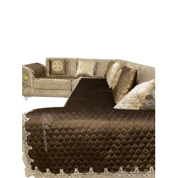 Divan ucun ortuk desti FA tekstil-89, 3 eded, qehveyi