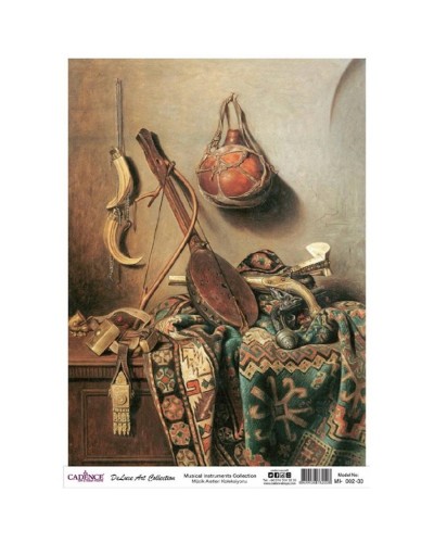 Dekupaj üçün düyü kağızı Cadence A3 Musical Instruments Collection MI-02 30x42 sm