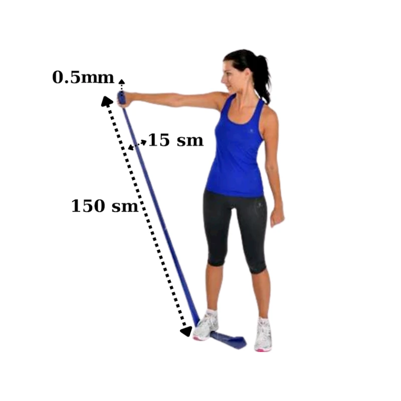 Эластичная лента для художественной гимнастики Ebru Şallı 1642/2, в коробке, ПВХ, 15x150 см, голубая Эластичная лента для художественной гимнастики Ebru Şallı 1642/2, в коробке, ПВХ, 15x150 см, голубая