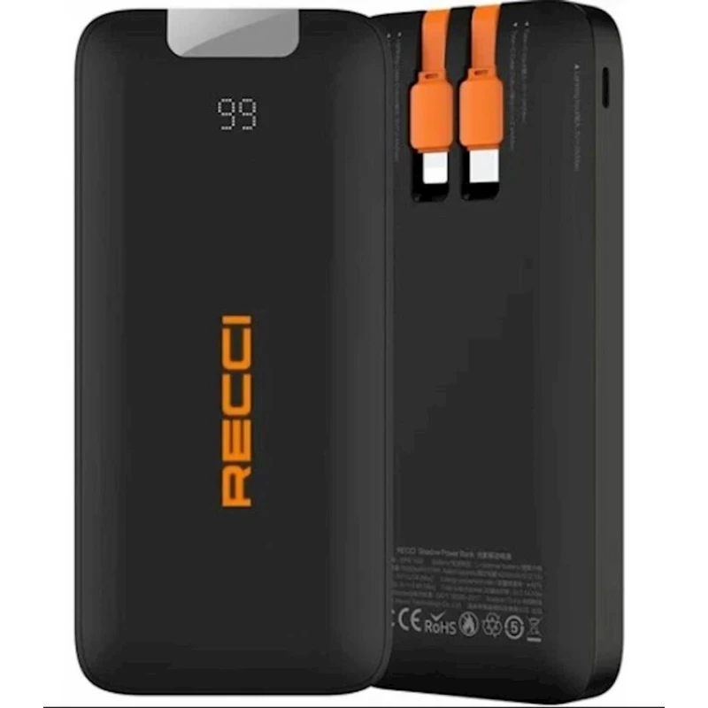 Внешний аккумулятор Recci RPB-N42 10000 mAh Black Внешний аккумулятор Recci RPB-N42 10000 mAh Black