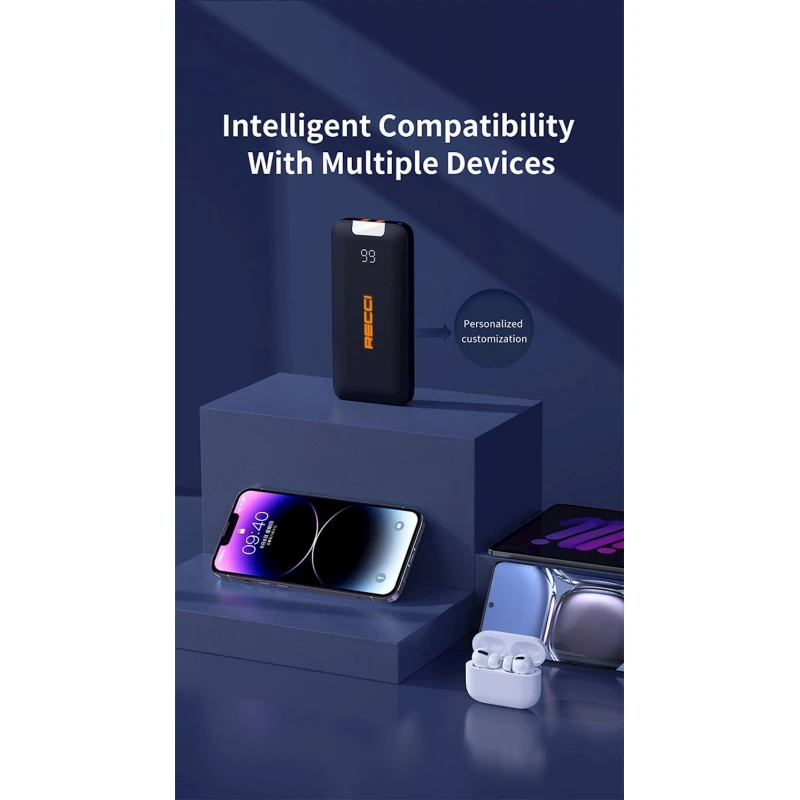 Внешний аккумулятор Recci RPB-N42 10000 mAh Black Внешний аккумулятор Recci RPB-N42 10000 mAh Black