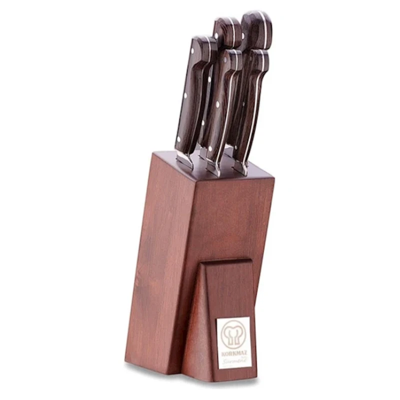 Набор ножей Korkmaz A5502, 5 шт, нож поварской 170/155/125/100 мм, коричневый Набор ножей Korkmaz A5502, 5 шт, нож поварской 170/155/125/100 мм, коричневый