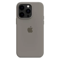 Telefon üçün çexol Apple 15 Pro Silicone cloudy gray