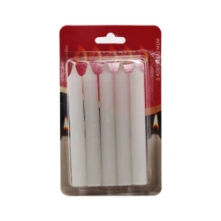 Набор свечей Horizon Candles, 5 шт, 1.4х12 см, парафин, белый