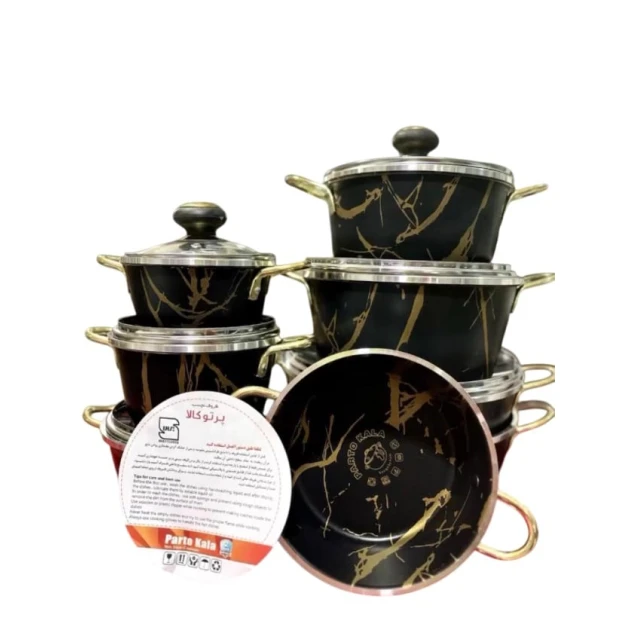 Набор посуды Marble SHA-00004816, гранит/стекло, черный, 19 предмет Набор посуды Marble SHA-00004816, гранит/стекло, черный, 19 предмет