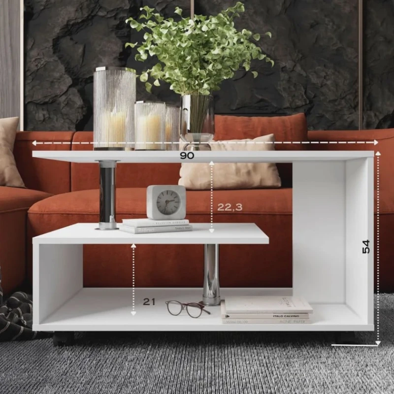 Журнальный стол Letta 3563_Letta25JurnKrushonWh, белый, 47.5x50x90 см Журнальный стол Letta 3563_Letta25JurnKrushonWh, белый, 47.5x50x90 см