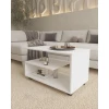 Журнальный стол Letta 3563_Letta25JurnKrushonWh, белый, 47.5x50x90 см Журнальный стол Letta 3563_Letta25JurnKrushonWh, белый, 47.5x50x90 см