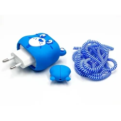 Şarj cihazı üçün çexol Mavi ayı, silikon, mavi