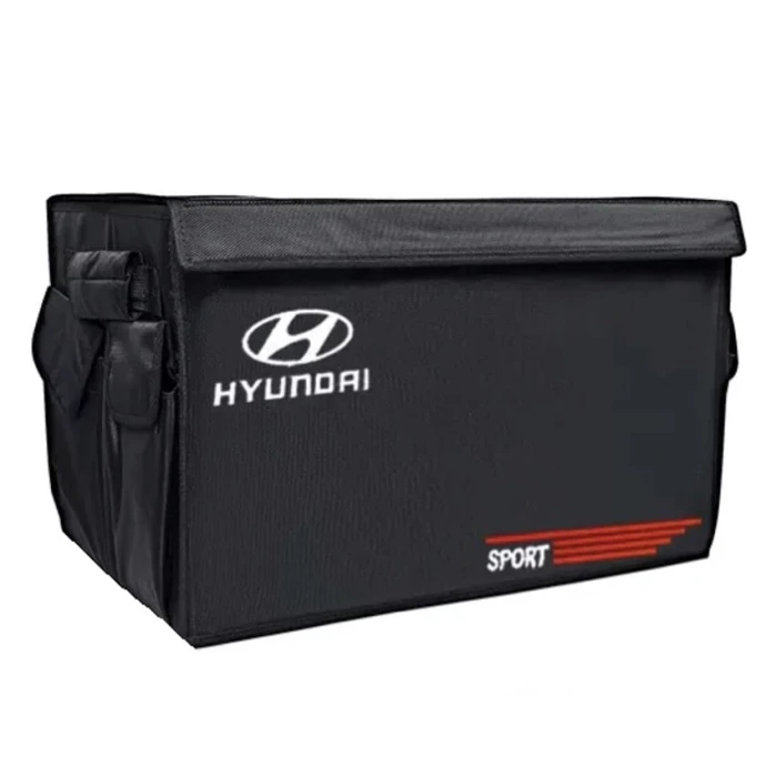 Avtomobil üçün Hyundai basqılı orqanayzer. Qara,3 bölməli rahat qatlanan dayanıqlı.