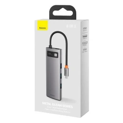 USB HUB Baseus Metal Gleam Series 8-in-1 Type-C Gray (CAHUB-CV0G)