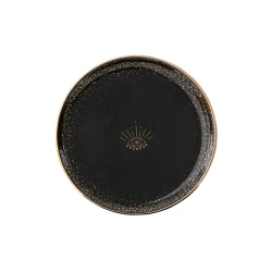 Тарелка Porland Night Magic Pattern2 фарфор, черный/золотистый, 20 см