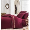 Комплект постельного белья Ecocotton, двуспальный, бордовый