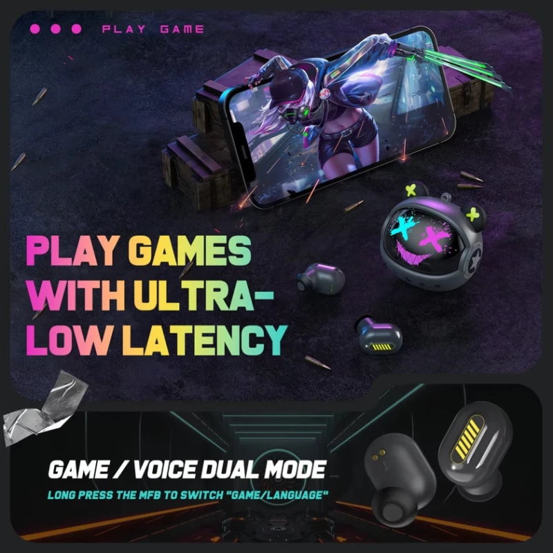 Беспроводная игровая гарнитура Onikuma T20 mini Black Беспроводная игровая гарнитура Onikuma T20 mini Black