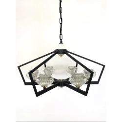 Люстра подвесная Şəms Aydınlatma 9570-6 BK, черная Люстра подвесная Şəms Aydınlatma 9570-6 BK, черная