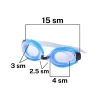 Очки для плавания MSE 1510, голубой Очки для плавания MSE 1510, голубой